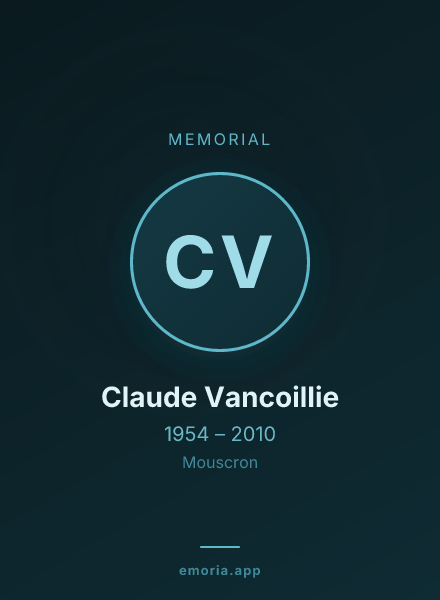 Memorial portrait of Claude Vancoillie