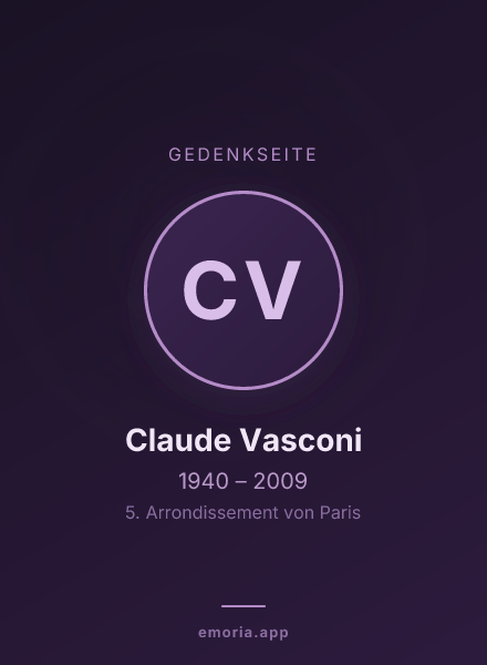 Gedenkportrait von Claude Vasconi