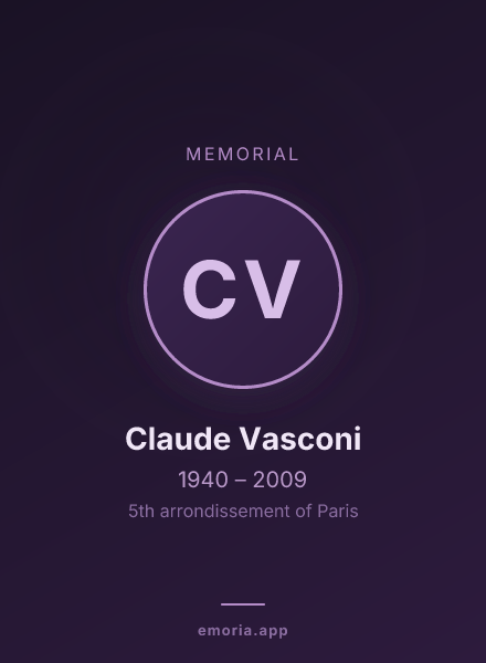 Memorial portrait of Claude Vasconi