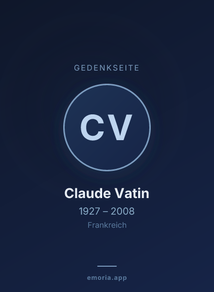 Gedenkportrait von Claude Vatin