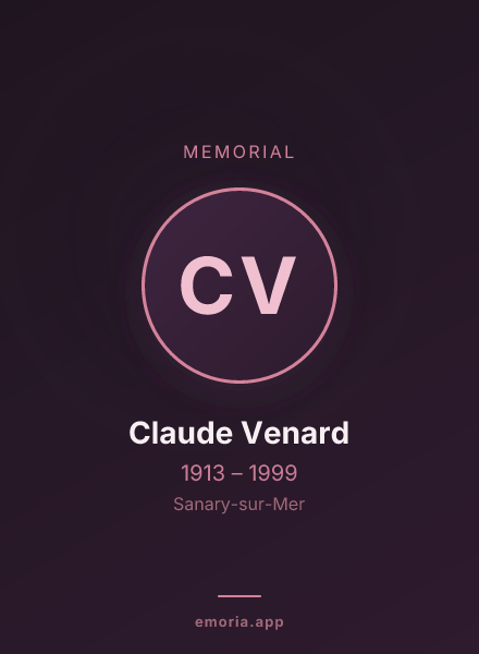 Memorial portrait of Claude Venard