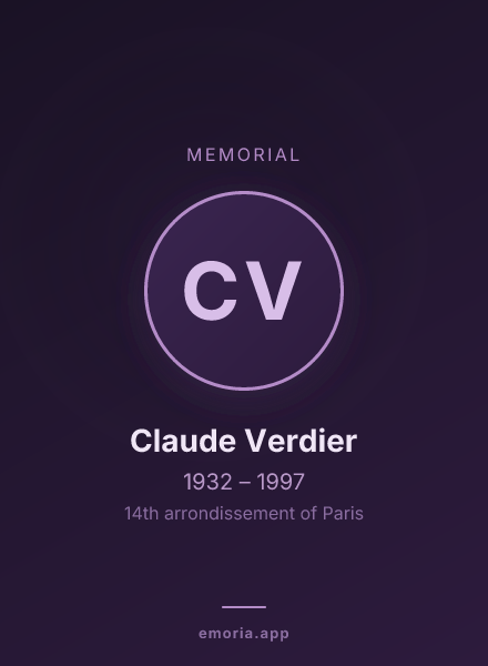 Memorial portrait of Claude Verdier