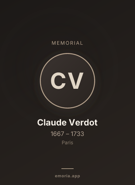 Memorial portrait of Claude Verdot