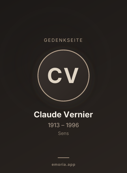 Gedenkportrait von Claude Vernier