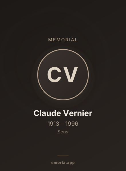 Memorial portrait of Claude Vernier