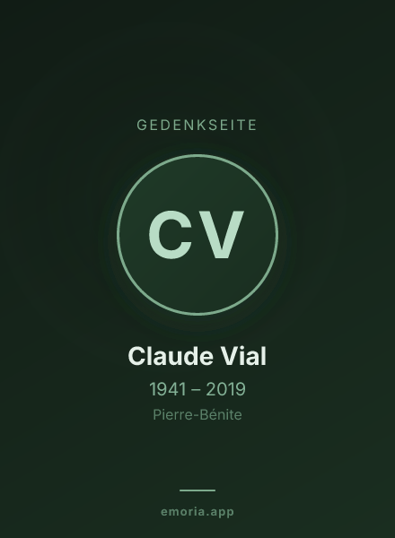 Gedenkportrait von Claude Vial