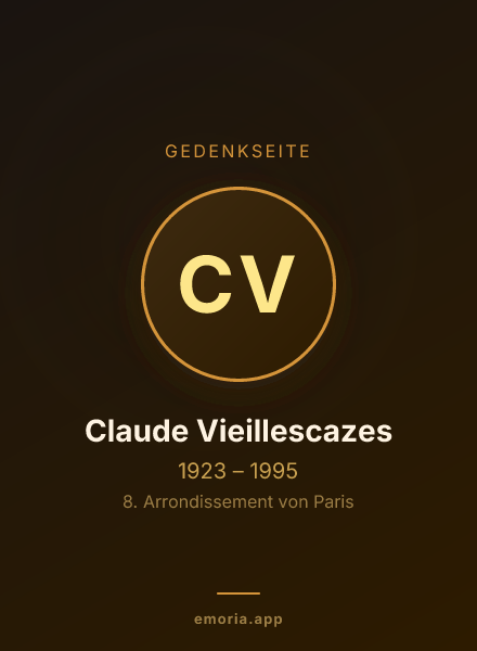 Gedenkportrait von Claude Vieillescazes