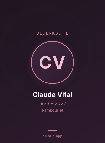 Gedenkportrait von Claude Vital