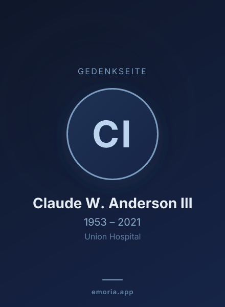 Gedenkportrait von Claude W. Anderson III