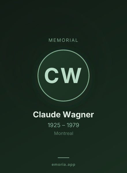 Memorial portrait of Claude Wagner