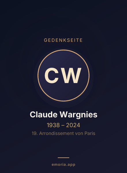 Gedenkportrait von Claude Wargnies