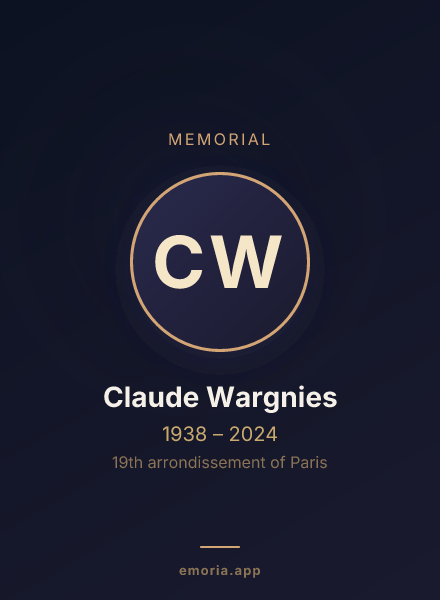 Memorial portrait of Claude Wargnies