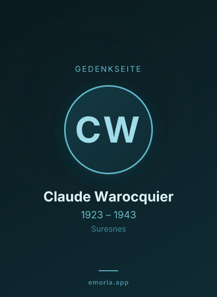 Gedenkportrait von Claude Warocquier