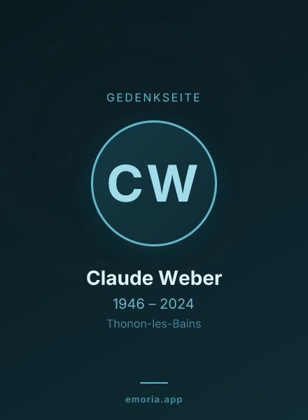 Gedenkportrait von Claude Weber