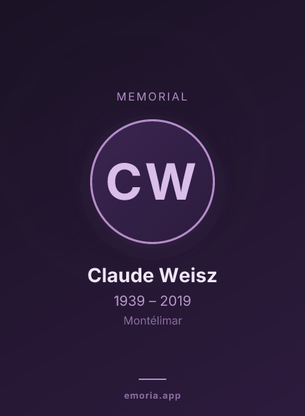 Memorial portrait of Claude Weisz
