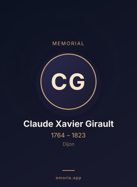 Memorial portrait of Claude Xavier Girault