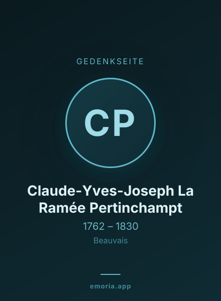 Gedenkportrait von Claude-Yves-Joseph La Ramée Pertinchampt