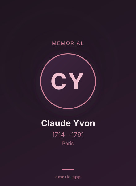 Memorial portrait of Claude Yvon