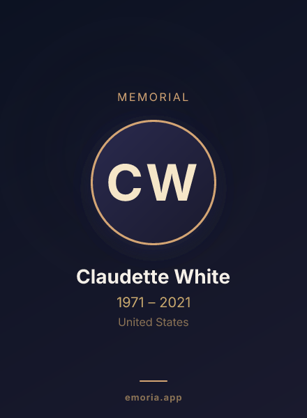 Memorial portrait of Claudette White