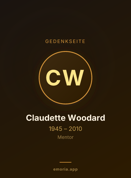 Gedenkportrait von Claudette Woodard