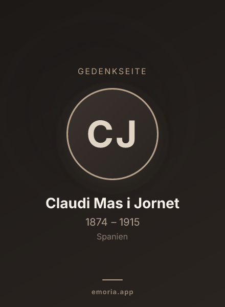 Gedenkportrait von Claudi Mas i Jornet