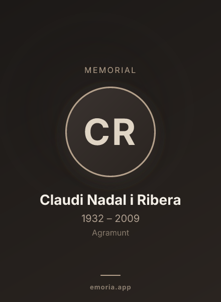 Memorial portrait of Claudi Nadal i Ribera