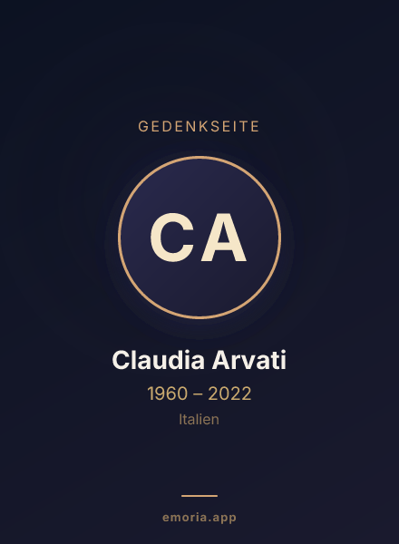 Gedenkportrait von Claudia Arvati