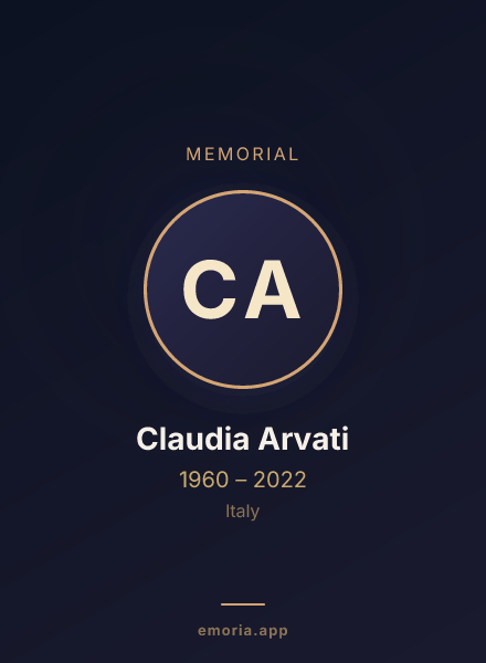 Memorial portrait of Claudia Arvati