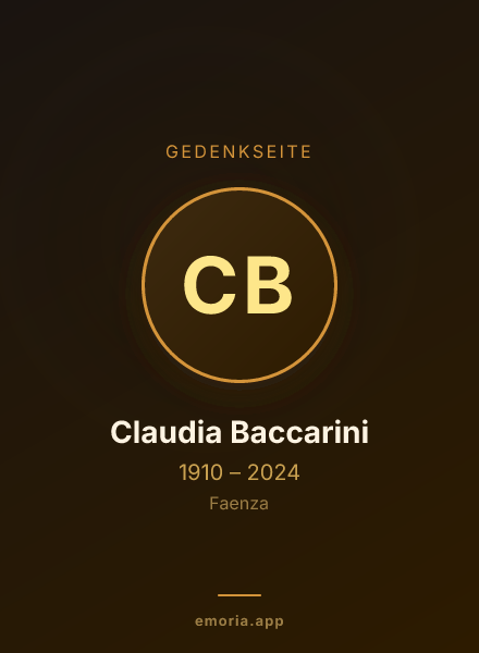 Gedenkportrait von Claudia Baccarini