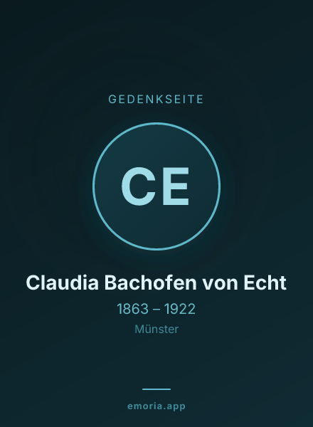 Gedenkportrait von Claudia Bachofen von Echt