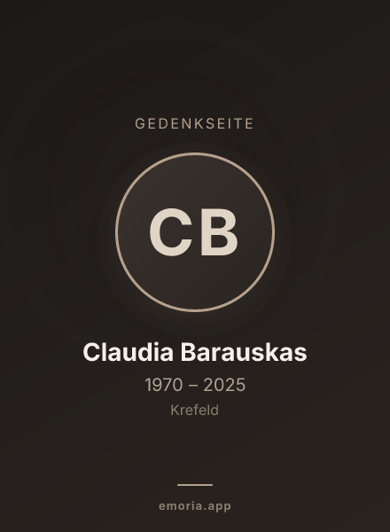 Gedenkportrait von Claudia Barauskas