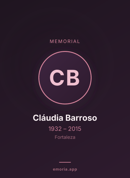 Memorial portrait of Cláudia Barroso