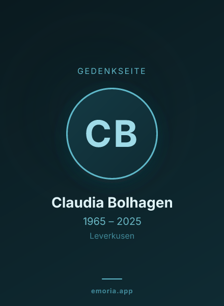 Gedenkportrait von Claudia Bolhagen