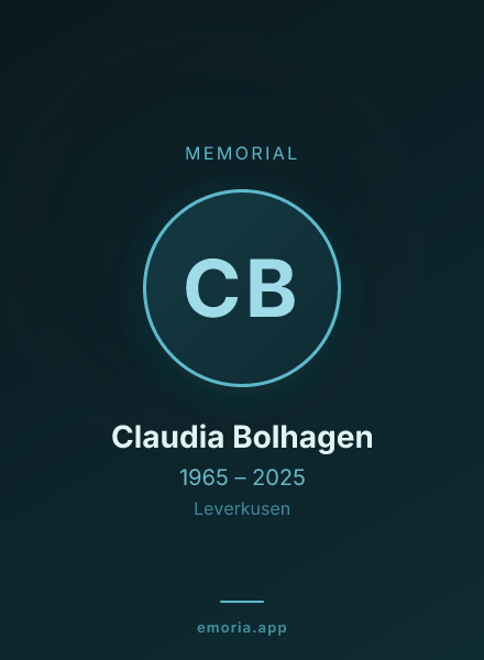 Memorial portrait of Claudia Bolhagen