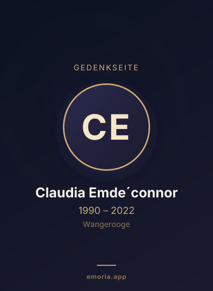 Gedenkportrait von Claudia Emde´connor