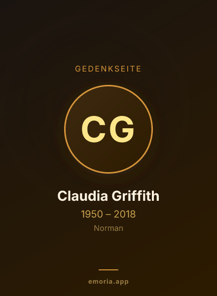 Gedenkportrait von Claudia Griffith