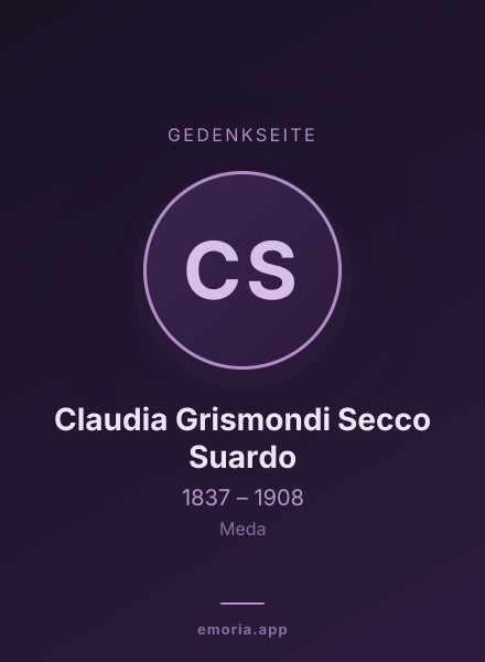 Gedenkportrait von Claudia Grismondi Secco Suardo