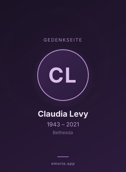 Gedenkportrait von Claudia Levy