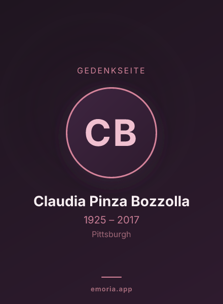 Gedenkportrait von Claudia Pinza Bozzolla