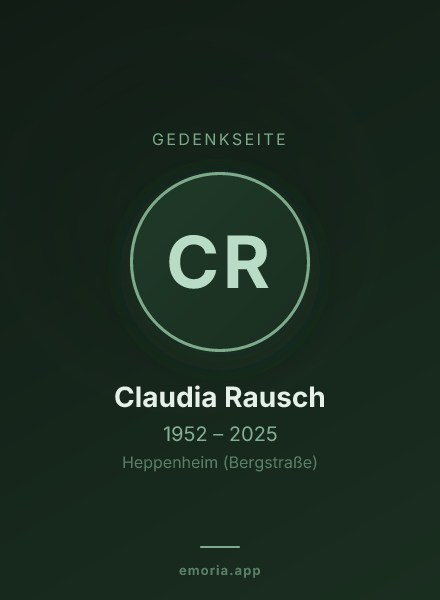 Gedenkportrait von Claudia Rausch