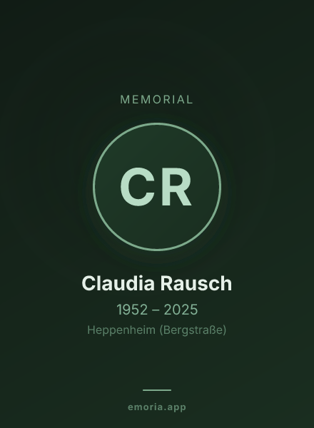 Memorial portrait of Claudia Rausch