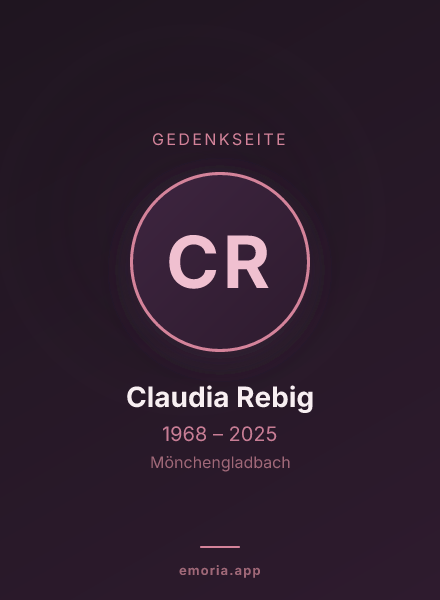 Gedenkportrait von Claudia Rebig