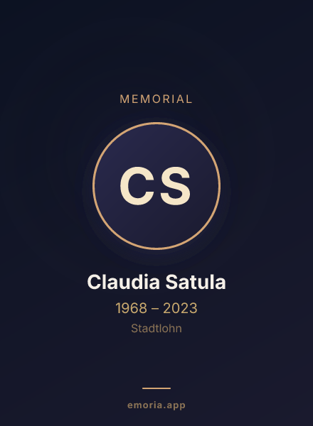 Memorial portrait of Claudia Satula