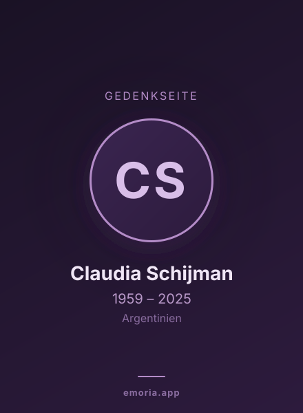 Gedenkportrait von Claudia Schijman
