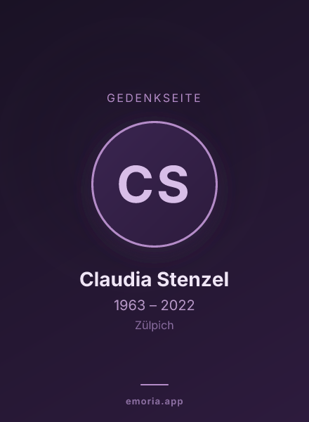 Gedenkportrait von Claudia Stenzel