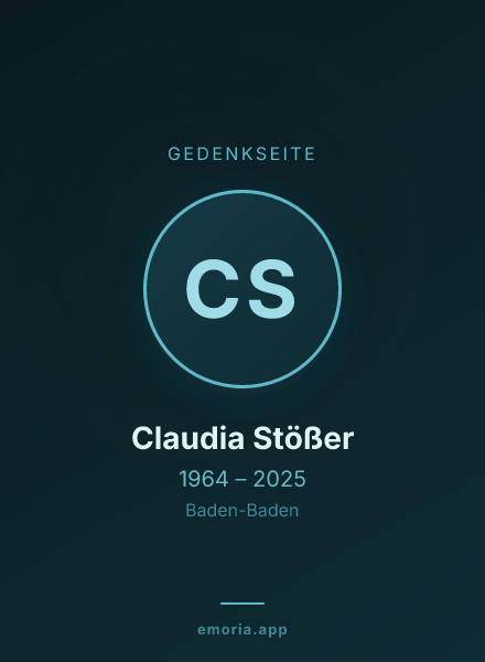 Gedenkportrait von Claudia Stößer