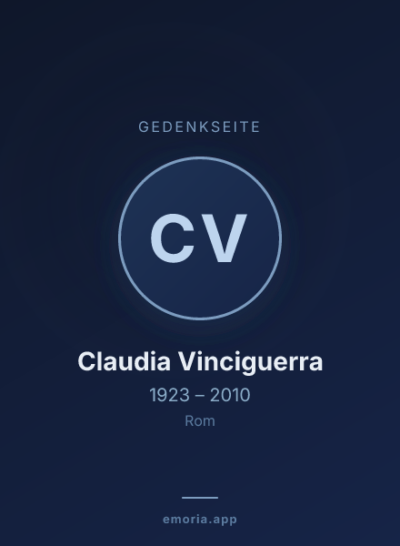 Gedenkportrait von Claudia Vinciguerra