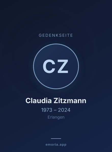 Gedenkportrait von Claudia Zitzmann