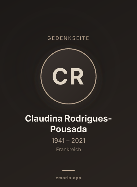 Gedenkportrait von Claudina Rodrigues-Pousada