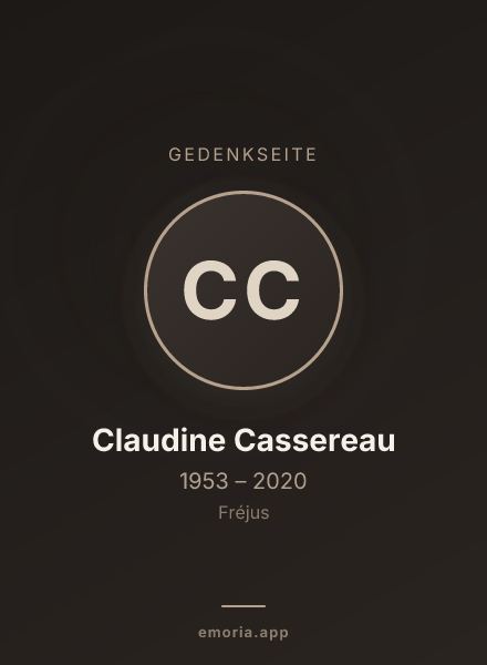 Gedenkportrait von Claudine Cassereau